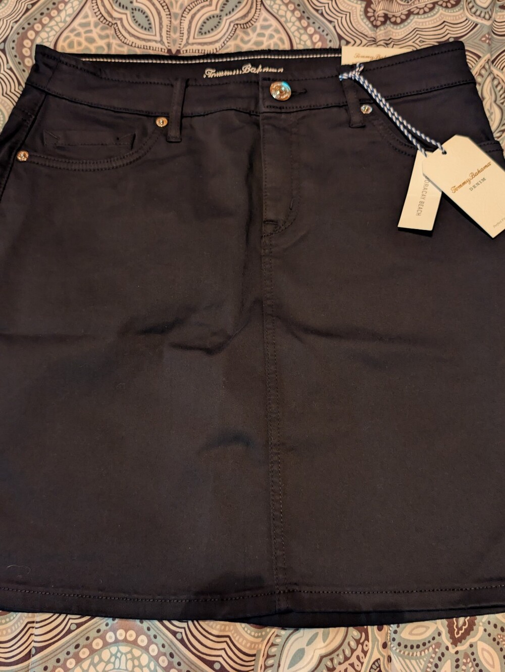 Tommy Bahama Black Mini Skirt